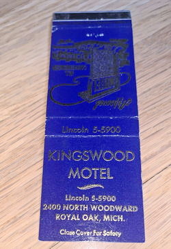 Kingswood Motel - Matchbook (newer photo)